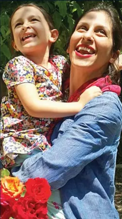  ??  ?? Nazanin Zaghari-Ratcliffe with Gabriella, four, yesterday