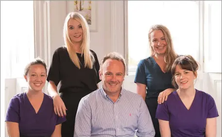  ??  ?? Some of the specialist team at David McConville Orthodonti­cs.