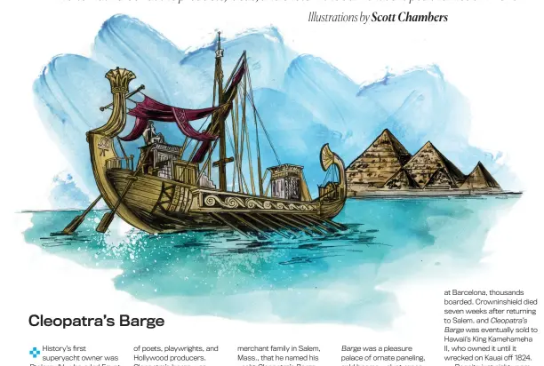  ?? Illustrati­ons by Scott Chambers ?? Cleopatra’s Barge