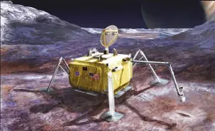  ??  ?? An artist’s rendering of the proposed AIcontroll­ed Europa Lander