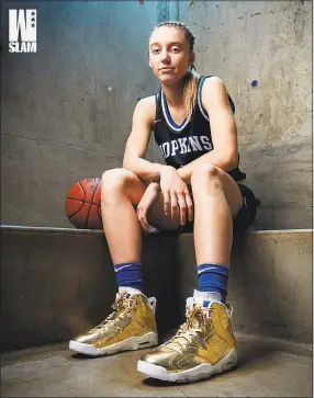  ?? SLAM Magazine / Matthew Coughlin via SLAM Magazine ?? UConn recruit Paige Bueckers featured in SLAM Magazine.