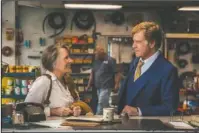  ?? The Associated Press ?? HEISTS: Sissy Spacek, left, and Robert Redford in a scene from the film, "The Old Man &amp; The Gun." Redford stars as an aged bank robber in David Lowery's film based-on-a-true-story heist.