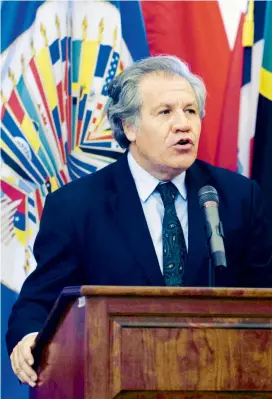  ?? FOTO ?? Contrario a lo que muchos piensan, Almagro no es derechista. Fue canciller del gobierno de José Mujica (2010-2015).