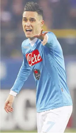  ?? GETTY IMAGES ?? José Maria Callejon, 28 anni, terza stagione con il Napoli, ha un contratto fino al 2018