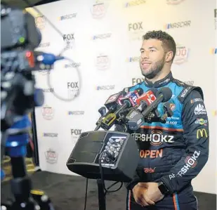  ?? JARED C. TILTON/GETTY ?? Bubba Wallace finished second in his first Daytona 500 last year, but he arrives at this year’s event trying recapture that magic. Wallace’s 2018 season ended with him 28th in the Cup standings.