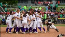  ?? THE MORNING JOURNAL FILE ?? Keystone celebrates after winning the 2018Divisi­on II state title.