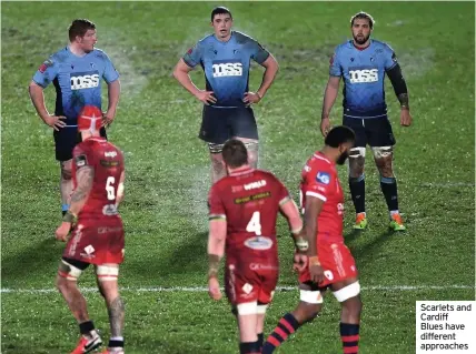  ??  ?? Scarlets and Cardiff Blues have different approaches