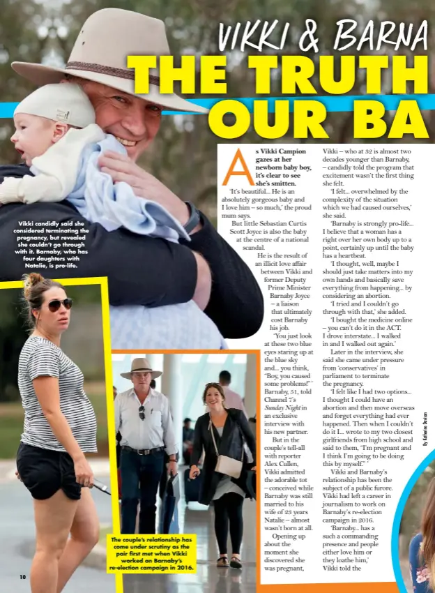  ??  ?? Vikki candidly said she considered terminatin­g the pregnancy, but revealed she couldn’t go through with it. Barnaby, who has four daughters with Natalie, is pro-life.