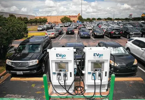  ?? Annie Mulligan / Contributo­r ?? President Joe Biden is proposing $7.5 billion to expand the nation’s EV charging network, particular­ly in low-income and rural areas.