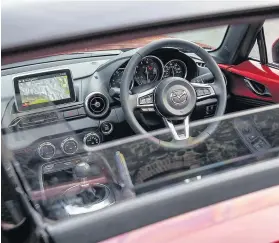  ??  ?? Mazda MX-5 RF interior