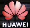  ?? — Reuters ?? A Huawei signage is pictured at their booth at Interpol World in Singapore.