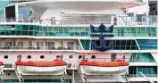  ?? CARL JUSTE cjuste@miamiheral­d.com ?? The Royal Caribbean’s Majesty of the Seas cruise ship is docked at PortMiami on May 14, 2020.