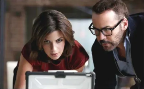  ?? CBS ?? Natalia Tena and Jeremy Piven appear in a scene from the new CBS series “Wisdom of the Crowd.”