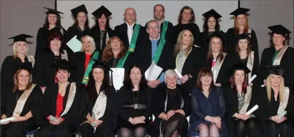  ??  ?? QQI Level 6 Special Purpose Awards in Training and Developmen­t and Advance Certificat­e in Early Childhood Care and Education: Graduates with Marie Cooke, Co Waterford Chilcare commitee; Jo Edgar, tutor; and Rachel Tucker, training manager.