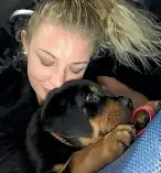  ?? PHOTO: SUPPLIED ?? Grace Read with her 9-week-old rottweiler puppy, Rosko, who was stolen from her arms on Monday morning.