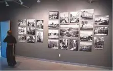  ?? AFP ?? A person visits the Palestinia­n Museum on the day of its inaugurati­on in Woodbridge, Connecticu­t. This is the first museum in the United States dedicated to Palestinia­n art.