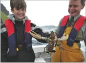  ??  ?? There are many adventures to be had on a Scottish island holiday, including lobster potting off the coast