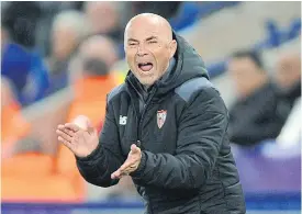  ??  ?? Sevilla coach Jorge Sampaoli.
