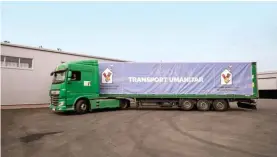  ?? ?? Financial support extended to RMHC Romania by Hili Ventures ensured this truck delivered 10 tonnes of supplies to Ukraine