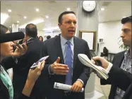  ?? Mark Wilson / Getty Images ?? U.S. Sen. Chris Murphy talks to reporters ahead of a vote before attending the weekly Senate Democrat policy luncheon Tuesday on Capitol Hill in Washington, DC.