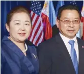  ??  ?? Laos Ambassador to the US Mai Sayavongs and wife Soumaly.