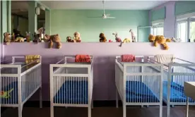  ??  ?? Empty beds in Dakar’s Pouponnièr­e. Founded in 1955 and run by nuns, the orphanage cares for abandoned babies. Photograph­s: Maroussia Mbaye