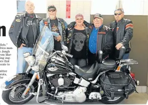  ?? Pictures: BARBARA HOLLANDS ?? CHROME FINISH: Harley-Davidson East London Club members, from left, Werner Bemetz (club president), Mike Winstanley, Jayne Winstanley, Willie du Plessis and Errol Marais have welcomed the decision to hold Africa Bike Week in East London next April