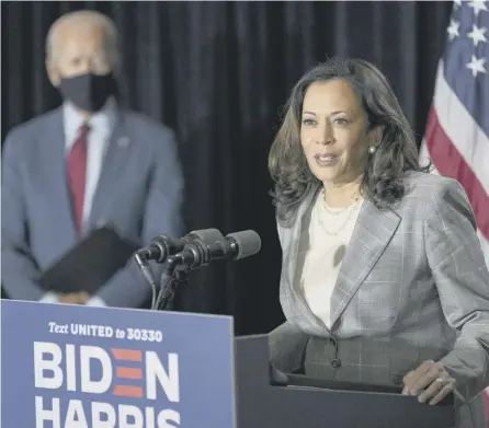  ?? PICTURE: CAROLYN KASTER/AP ?? 0 Kamala Harris’s appointmen­t as Joe Biden’s running mate was a wise decision