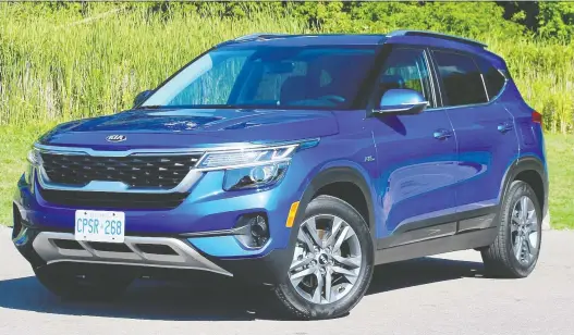  ?? PHOTOS: PETER BLEAKNEY/DRIVING ?? The 2021 Seltos starts at $22,995 for the LX FWD (the only front drive variant) with a 146-horsepower naturally aspirated 2.0-litre, four-cylinder engine.