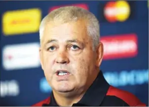  ?? LOIC VENANCE/AFP ?? Lions coach Warren Gatland will today reveal his squad for the tour of New Zealand in June.