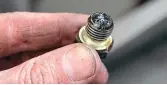  ??  ?? Gearbox sump plug – not a good sign