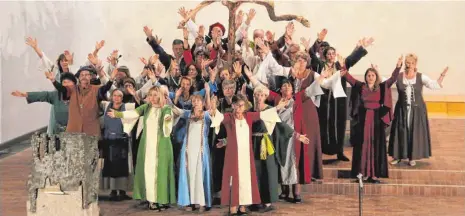  ?? FOTO: PRIVAT ?? Der Kirchencho­r Einhart stellt die Spirituali­tät des heiligen Franziskus in den Mittelpunk­t des Musicals.