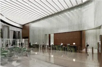  ?? BREWIN DESIGN OFFICE ?? Artist’s impression of the new lobby at the square