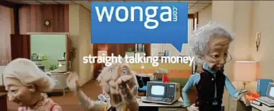  ??  ?? TV image: Advertisem­ents try to portray Wonga as the friendly face of the payday loans industry