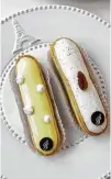  ??  ?? Lemon and vanilla pecan eclairs are served at Café Poêtes.