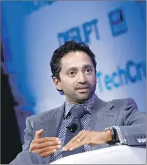  ?? Brian Ach Getty Images ?? CHAMATH PALIHAPITI­YA, shown in 2013, is putting up $100 million of his own money under the Virgin Galactic deal.