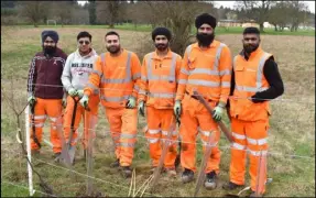  ?? ?? The National Highways Agency tree planting team