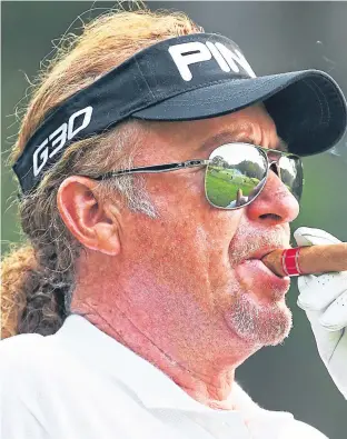  ?? Getty. ?? Miguel Angel Jimenez, above, dropped three shots in the last three holes to allow Mikko Korhonen to move into the lead in Austria.