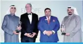  ??  ?? Basel Al-Assad and Ahmed Abul, accepting the awards from IFM’s representa­tives.