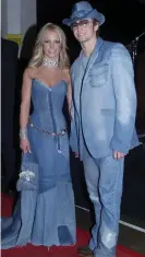  ?? Rose Prouser/Reuters ?? Britney Spears and Justin Timberlake in matching double denim in 2001. Photograph: