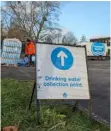  ?? Picture: Jake Clothier ?? In January, Thames Water set up a collection point at The Meadway for residents without water