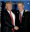  ?? PHOTO: REUTERS ?? US President Donald Trump with his ambassador to New Zealand, Scott Brown.