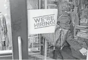  ?? Charles Krupa / Associated Press file ?? Companies are working hard to find and keep employees as the jobless rate declines.