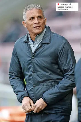  ?? ?? Hartlepool United manager Keith Curle