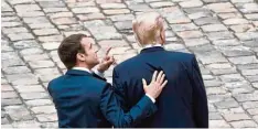  ?? Foto: Peter Dejong, dpa ?? Können sie miteinande­r? US Präsident Donald Trump mit dem französisc­hen Präsi denten Emmanuel Macron in Paris.