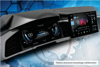  ??  ?? Visteon smartcore technology collaborat­ion