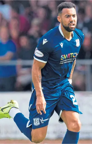  ?? Picture: SNS. ?? Kane Hemmings’ future at Dens Park looks to be in doubt after he was revealed as the only member of Dundee’s first-team squad to refuse to accept the new terms proposed by the club.