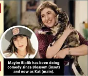  ??  ?? Mayim Bialik has been doing comedy since Blossom (inset) and now as Kat (main).
