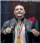  ?? Mario Guzman EPA ?? ANDY RUIZ JR. scored a huge upset over Anthony Joshua.