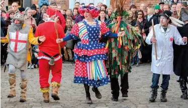  ?? MICHAEL WINTERS/ALAMY STOCK PHOTO ?? A traditiona­l folk play is performed every Boxing Day at Wantage in Berkshire.